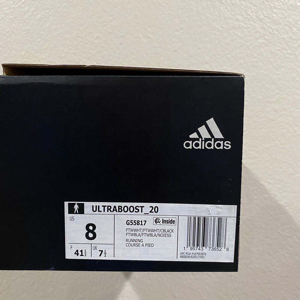 8M / 9W - NEW! adidas Ultraboost 20 Men's Shoes White G55817 - Picture 8 of 8